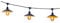 Lumisky VINTY LIGHT SOLAR Solar-Lichterkette für den Außenbereich mit Lampenschirmen aus Stahl im Vintage-Stil, 10 E27-LED-Glühbirnen mit Glühfaden und in warmweiß, 6 m