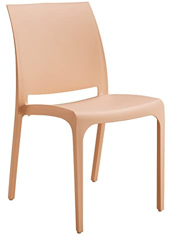 Totò Piccinni Sedia VOLGA in polipropilene design impilabile per esterno Made in Italy (1, Rosa)
