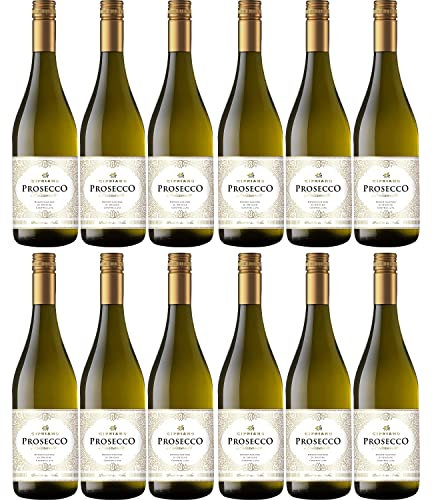 Cipriano Prosecco Frizzante Schaumwein trocken Italien I Versanel Paket (12 x 0,75l)