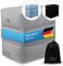 Fußablage Höhen-Kissen für Zug, Auto & Flugzeug - Aufblasbares Fuß-Auflage Reisekissen, Strand- & Campingkissen, Multifunktionskissen bis zu 42x38x45 cm (Grau)