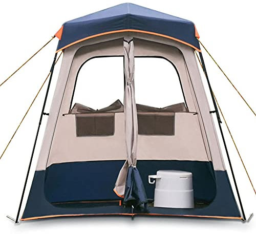 WANWEN Großes Outdoor-Duschzelt mit 2 Zimmern, tragbarem Pop-Up-Ankleideraum, Umkleidekabine für Toilette, Camping, Wandern, Strand, Badezimmer Little Surprise