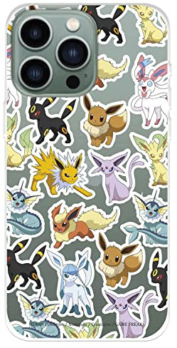 Schutzhülle für iPhone 14 Pro MAX von Pokémon, Eevee Evolutions, zum Schutz Ihres Handys, flexibles Silikon, offizielles Lizenzprodukt von Pokémon
