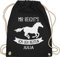 Turnbeutel Rucksack - Pferd Pferde - Mir reichts ich geh reiten - Unisize - Schwarz - tasche zum reit sachen für mädchen pferden gehe beutel pferderucksäcke pferdemotiv reicht s stoffbeutel