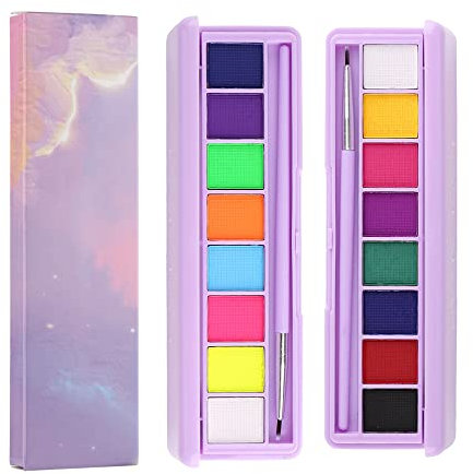 8 Colores Body Painting,Peinture Corporelle-Kit de Peinture fluorescente, Face Paint, visage corps peinture, Face Paint Palett Pour Noël Fête, Pour Noël Fête, Pâques, Fête à Thème
