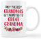 Keramiktasse mit Aufschrift Only The Best Grandmas Get Promoted to Great Grandma, 325 ml, für Kaffee, Milch, Tee, Tasse, tolle Großmutter, Oma, Geburtstag, Muttertag, Geschenke von Urenkel, Enkelin