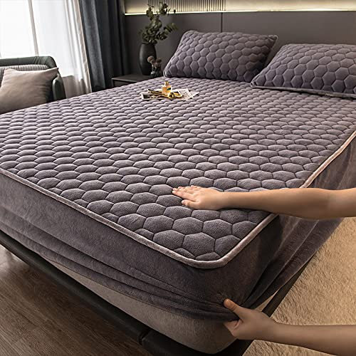 JIALIANG bettlaken gesteppt spannbettlaken 200x220+30cm/3pcs Spannbetttücher,Bedding Spannbettlaken - Gebürstete Mikrofaser Spannbetttuch