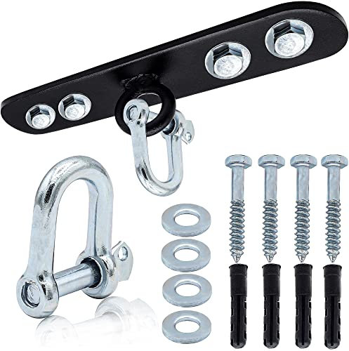 Support de fixation au plafond pour sac de frappe avec manille en D, crochet en fer robuste de 20.3 cm avec boulons, chevilles murales à double extrémité, Muay Thai, kickboxing UFC