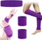 Leg Warmers Fishnet Gloves Headband Wristbands Neon Set, 80s Women Fancy Dress Costume Accessories, 1980s Retro Theme Party Costumes (Purple)