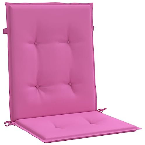 vidaXL Niedriglehner Auflage 4 STK., Sitzkissen für Gartenmöbel Hocker Ottomanen, Wasserabweisendes Sitzpolster, Sitzauflage Stuhlauflage, Rosa Stoff