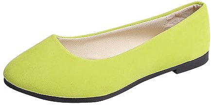 Women's Ballet Flats Pumps Ballerina Elastic Low Wedge Sandals Round Toe Comfy Dolly Shoes Slip On Work Office Ladies Shoes Yellow