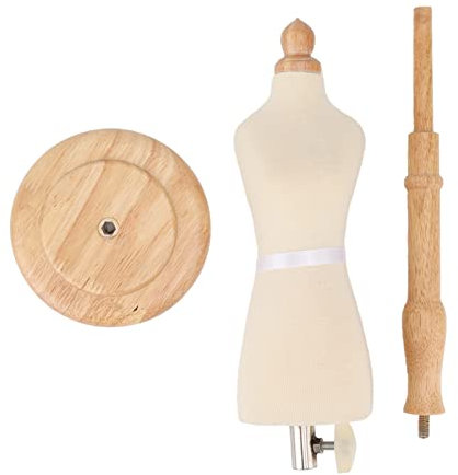 Weibliche Schaufensterpuppen-Torso-Kleiderform mit Höhenverstellbarem Ständer, Holzsockel, Einfache , Robust und Langlebig, Tragbar, Buchenholzmaterial für die