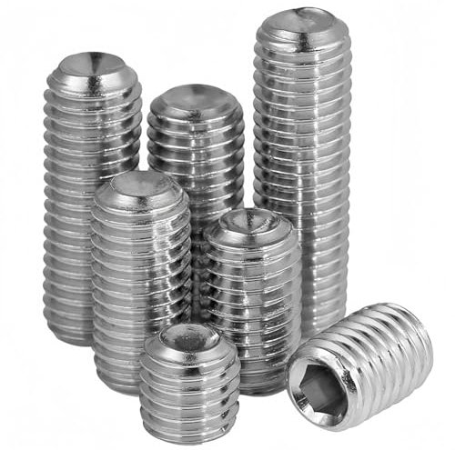 SYDARSYN Vis Sans Tête à Douilles Pointe en Acier Inox, Vis à Métaux, Vis Pointeau, Vis à Six Pans Creux M10x8mm (10 pcs)