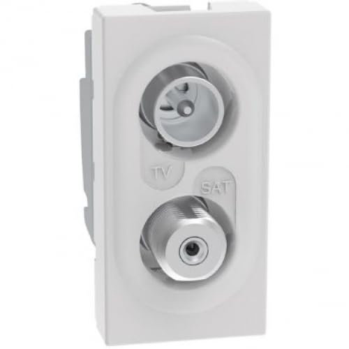 BTICINO MatixGO Presa TV 1 modulo Bianco JW4214D Presa coassiale diretta demiscelata per impianti di antenna TV monoutenza anche telealimentati