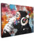 MuchoWow© Leinwand 40x30 cm Deko Schlafzimmer Aesthetic Leinwandbilder Wohnzimmer Gemälde Foto Geschenk Living Room Decoration Affe - Graffiti - Musik - Kunst