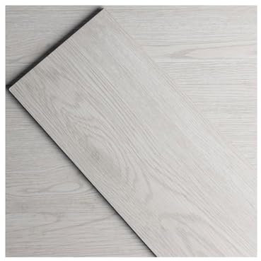 GreenFullHouse Peel and Stick Floor Tiles Laminatboden mit DIY-Installation,2.0mm dick 36 Planken Anti Sctrach für Badezimmer Flur Bodenplanken(5.02m²,Weiße Eiche)