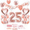 Luftballon 25. Geburtstag Roségold, Geburtstagsdeko 25 Jahr, Ballon 25. Geburtstag, Riesen Folienballon Zahl 25, Happy Birthday Folienballon 25, Ballon 25 Deko zum Geburtstag Frauen