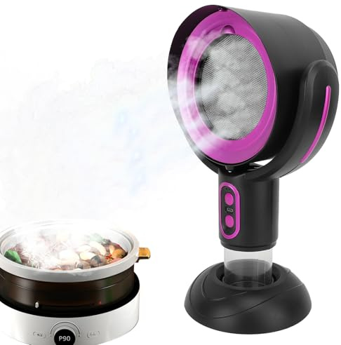 Cappa Aspirante Portatile, Cappa Aspirante da Tavolo con Ventola di Scarico a 2 velocità, Aspiratore Portatile con Tazza di Raccolta Dell'olio con Filtro Rimovibile, Mini Cappa
