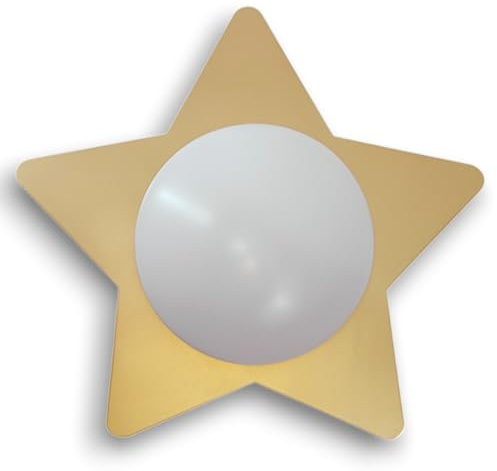 Niermann Standby Deckenleuchte Stern, Made in Germany, 1 x E27, in vielen Farben erhältlich, Kinderlampe, Kinderleuchte, Deckenleuchte, Kinderzimmer (Gold)