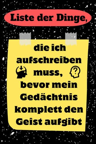 Notfall-Notizbuch für Gedächtnislücken I Weil der Kopf rund ist und die Gedanken rausfallen könnten: Lustige Geschenkidee für die Arbeitkollegen im ... der Arbeit I Notizbuch A5 liniert 120 Seiten