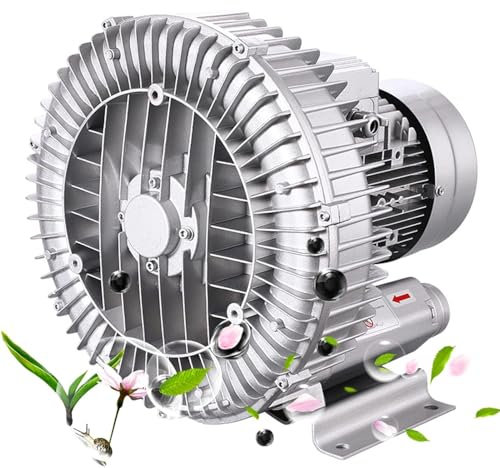 CGLYYDS 120W-1100W Seitenkanalverdichter Regeneratives Gebläse Zum Luftblasen,Radialgebläse Gasringturbine Gasringverdichter Seitenkanal Gebläse,für Aquakultur,1100W/1.48HP