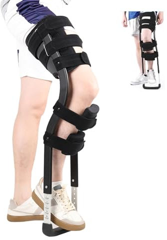 SULQING Freihändige Krücke, einbeinige teleskopische freihändige Krücke, Krücke für Erwachsene, Bein-Knie-Mobilitätsunterstützung für Behinderte, ältere Menschen, Verletzungen, Knöchelfrakturen