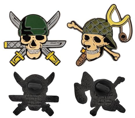CINEREPLICAS ONE PIECE - Set di 2 pin Zoro e Usopp - Licenza Ufficiale
