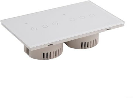 WiFi RF Smart Light Dimmer Switch Stable And Reliable Connection WiFi Touch Switch For Smart Home European Version(6 Gang-White)