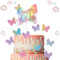 12 Stück Schmetterling Tortendeko, Cupcake Topper Glitter Schmetterlings Muffin Deko Kuchendeko Torte zum Geburtstag Tortenaufleger