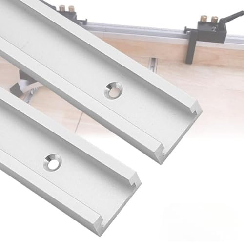 2 x 800mm T Track Miter Track Jig Aluminum Alloy T-Track Fixture Slot Straight Edge Clamping Tool T-Slot Track for Woodworking Router Table Saw Wear Resistant and Durable