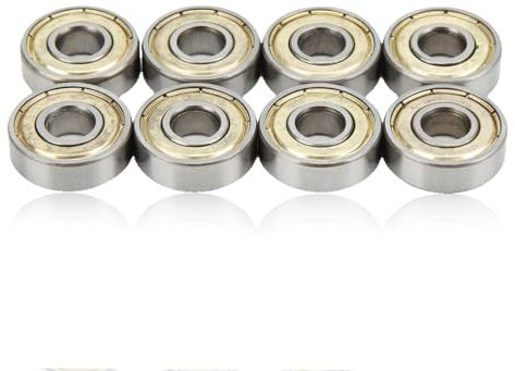 equlup 8 Stück 608ZZ Kugellager aus Kohlenstoffstahl, versiegelte Skateboard-Lager, 8 x 22 x 7 mm, für Rollschuhe, Tanzbretter