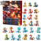 Drachen-Adventskalender 2024, Weihnachts-Adventskalender 2024 Dinosaurier Bezaubernden Drachen Babypuppen, 2D Countdown Kalender Mit Drachen Anhänger Zum Sammeln