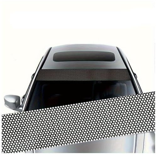 KSAAXID Auto Frontscheiben Aufkleber, für Audi Quattro Q8 Etron Auto Vorne Windschutzscheibe Aufkleber Auto Windschutzscheibe Sonnenblende Streifen,B