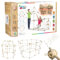 MIND KIDZ DIY Höhle bauen kinder konstruktionsspielzeug - Spielzeug ab 3 Jahre, kreatives höhle bauen, gartenspielzeug kinder tiny house Für 3+ jahre jungen & mädchen. 52 stangen und 30 verbinder