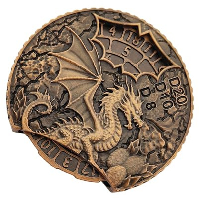 Dragon Spinner Würfel | Dekorative Münzen Würfel | Rollenspiele