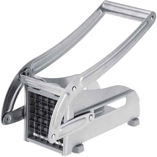 Stainless Steel Potato Chipper - 25.5cm French Fry Cutter with Non-Slip Base, Uniform Cutting Kitchen Tool for Vegetables