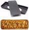 Moulle a Tarte Rectangulaire, Moule à Tarte en Acier Au Carbone, Moules à Tartelettes, avec Base Amovible, Antiadhésif Quiche Pan Rectangulaire, pour Gâteaux Biscuits, 14 Pouces, 36.5 * 14.5 * 3cm