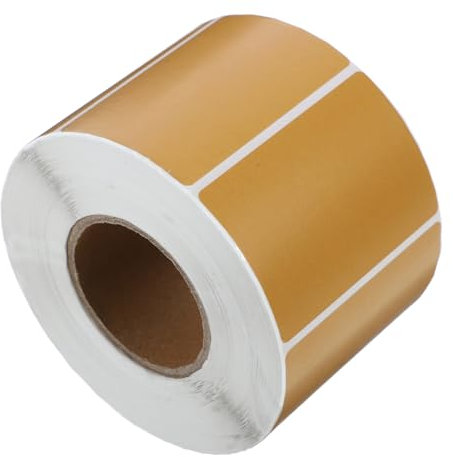 jojofuny 1Rolle Selbstklebende Braune Adressenetiketten Für Drucker Für Versandetiketten Und Inventaretiketten Kompatibel Mit Gängigen Etikettendruckern