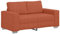 Kangmusi Zweisitzer-Sofa Rot Orange 120 cm Cordstoff,4105199