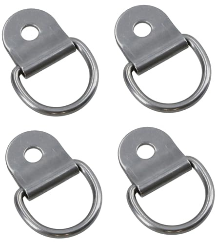 AB Tools Tie Down Anchor Dee Ring 4 Pack Stainless Steel Lashing Hook Point Cleat 316