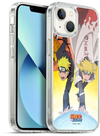 Head Case Designs Offizielle Naruto Shippuden Naruto und Minato Schluessel Kunst Gel Handyhülle Hülle [Militärischer Schutzgrad] Kompatibel mit Apple iPhone 13
