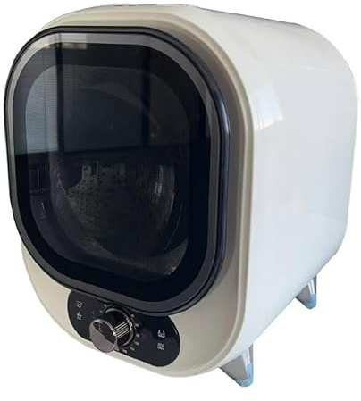 Sèche-linge à condensation portable, sèche-linge compact d'une capacité de 5 kg avec fonction d'essorage, conception ventilée économe en énergie for les petits espaces(White)