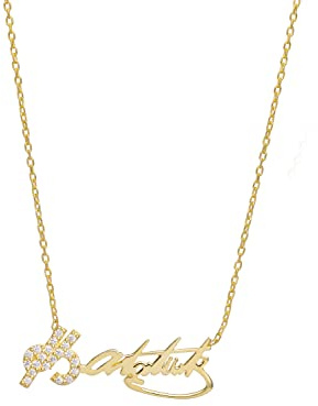 Remi Bijou 925 Sterling Silber Halskette Kette Anhänger - Atatürk Türkei Türkisch - Gold Farbe