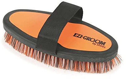 Shires 1397 Ezi-Groom Grip Body Brush Orange