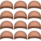12 Stück Nylon Perück Kappe für Frauen und Männer (Hellbraun)