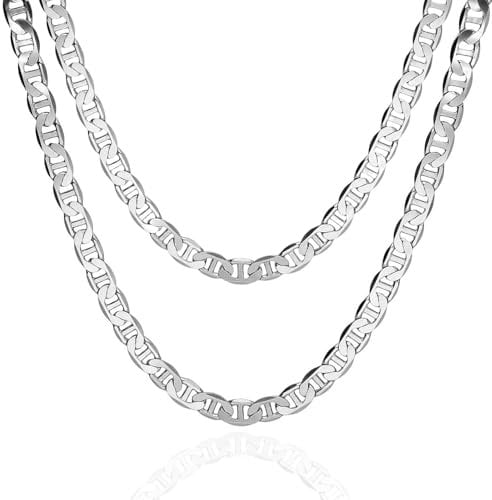 Hochwertige Herren Silberkette 925er Sterling Silber Panzerdesign 60cm