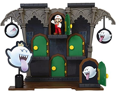 Nintendo 404284 Super Deluxe Spielset-Buu Huu Haus-inkl. 6cm Mario Figur, Bunt, Ellisse 80958
