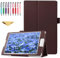 QYiD Hülle für Sony Xperia Z Tablet, Flip Leather Schutzhülle Etui Tablet Tasche mit Standfunktion für Sony Xperia Tablet Z - 10.1 Zoll Tablet, Braun