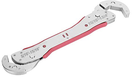 Llave universal autoajustable Herramienta de reparación de máquinas industriales de doble cabezal Llave mágica Llave para tubos Multifunción para tuercas, tornillos, acoplamientos