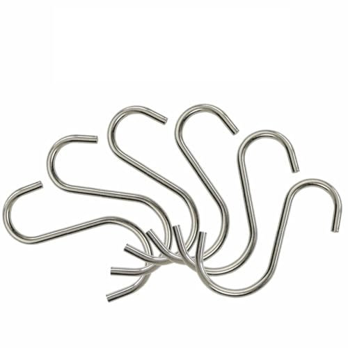 Slip Large 6 PCS Hooks Camping Small Clip Metal Butchers for Hanging Clothes Kitchen Utensils Bedroom and Bathroom Towel Hangers Closet Office Home Garden Workshop Garage (6)