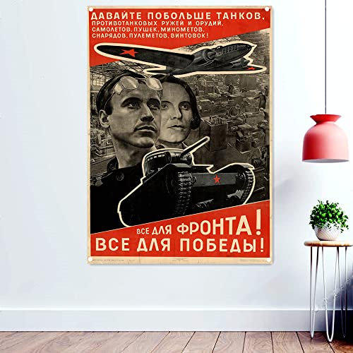 Sowjetische Fabrikarbeiter Propaganda Poster des Zweiten Weltkriegs CCCP UdSSR Kommunismus Tapeten Banner Flaggen Wandgemälde Hone Dekor 96 x 144 cm